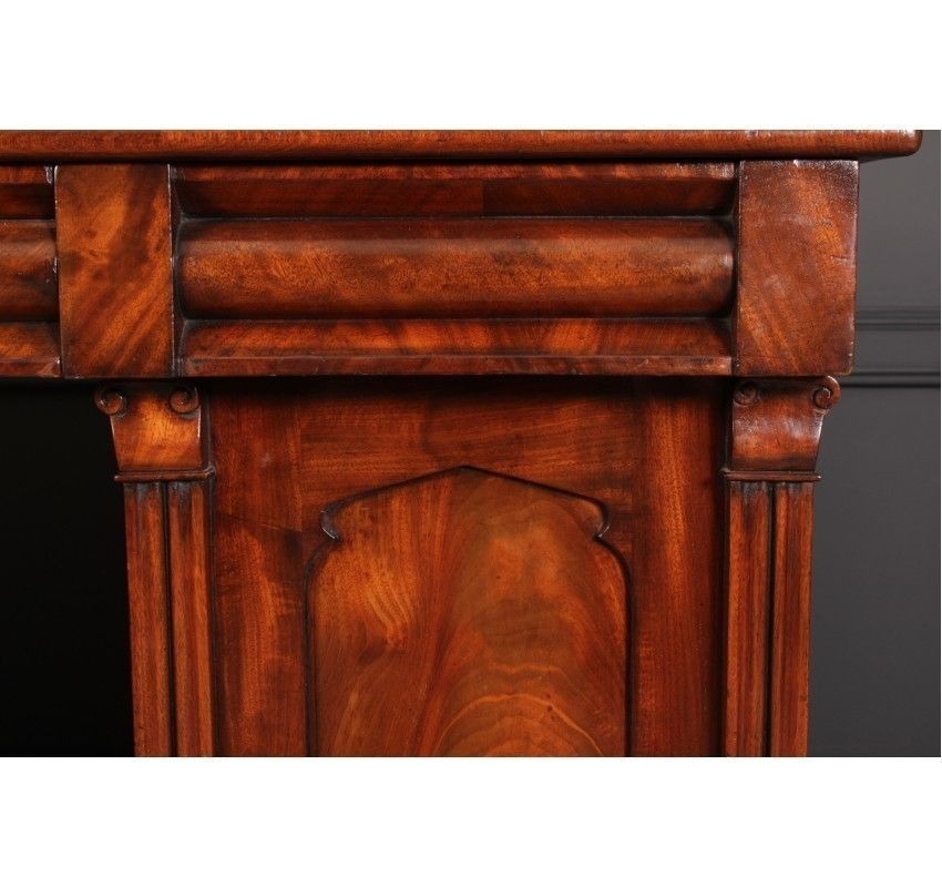 Flame Mahogany Vintage Pedestal Sideboard