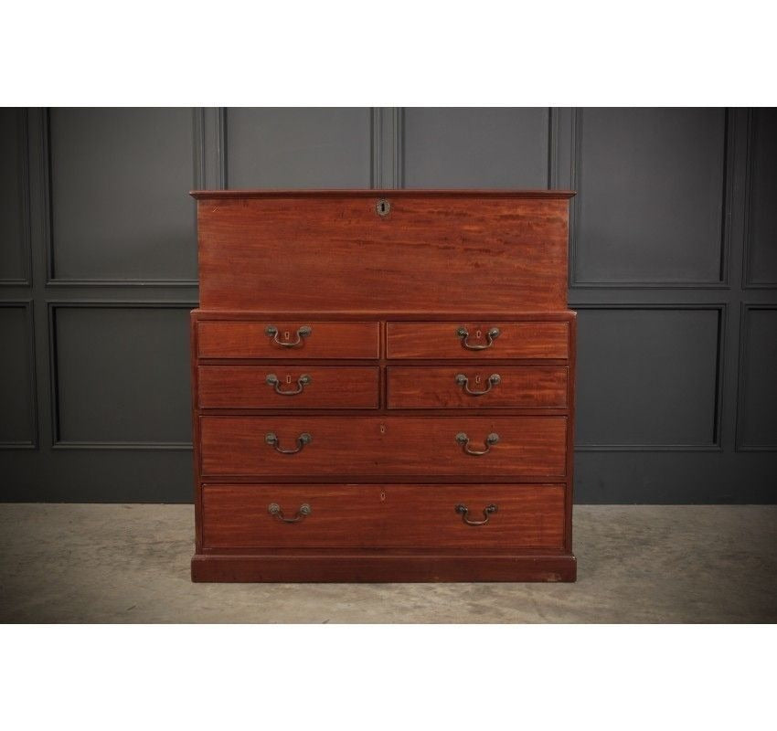 Vintage Georgian Blanket Box On Chest of Drawers
