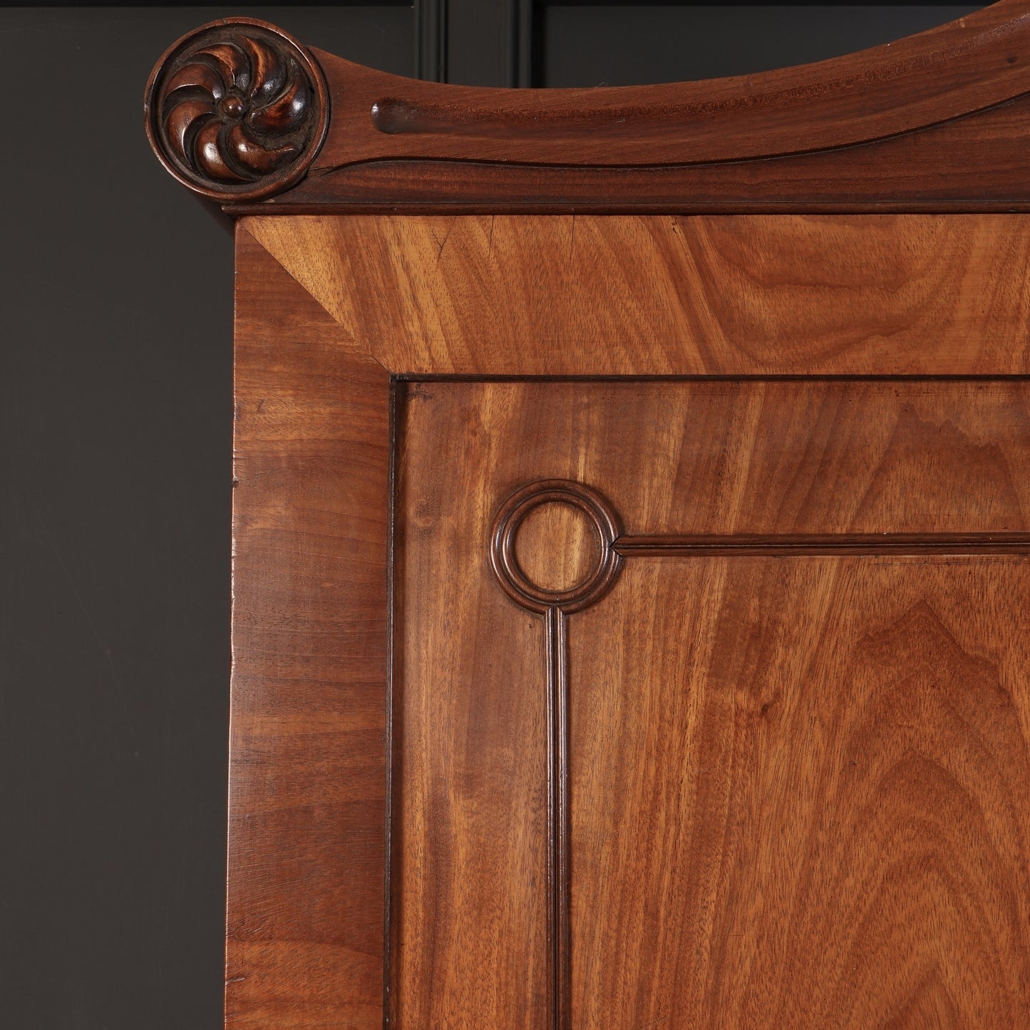 Late Regency Mahogany Linen Press