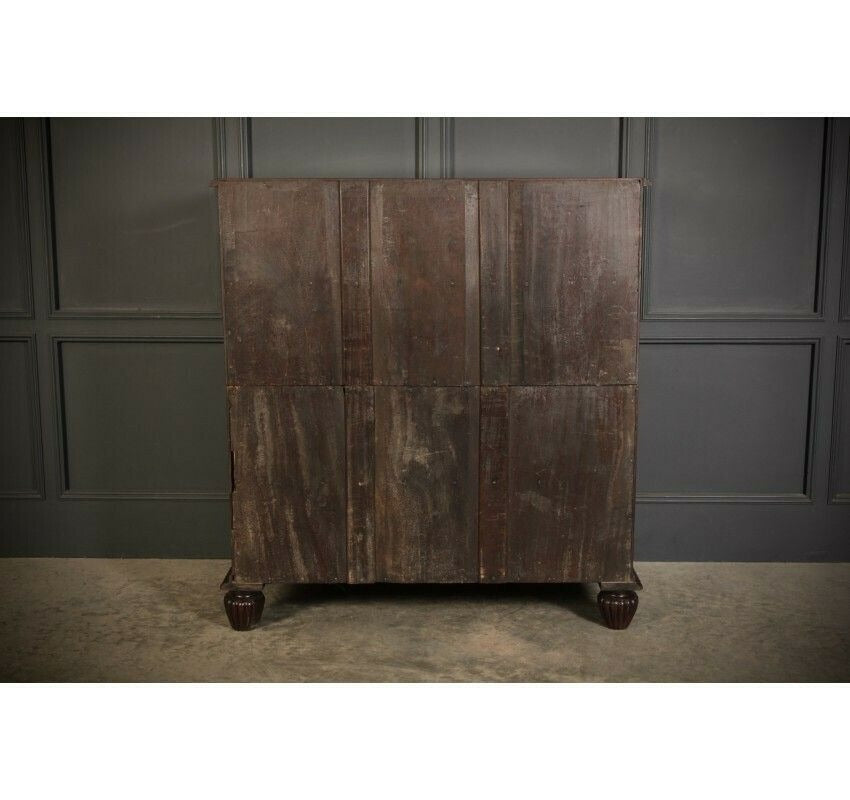 2 Piece Anglo Indian Large Vintage Military Chest Of Drawers