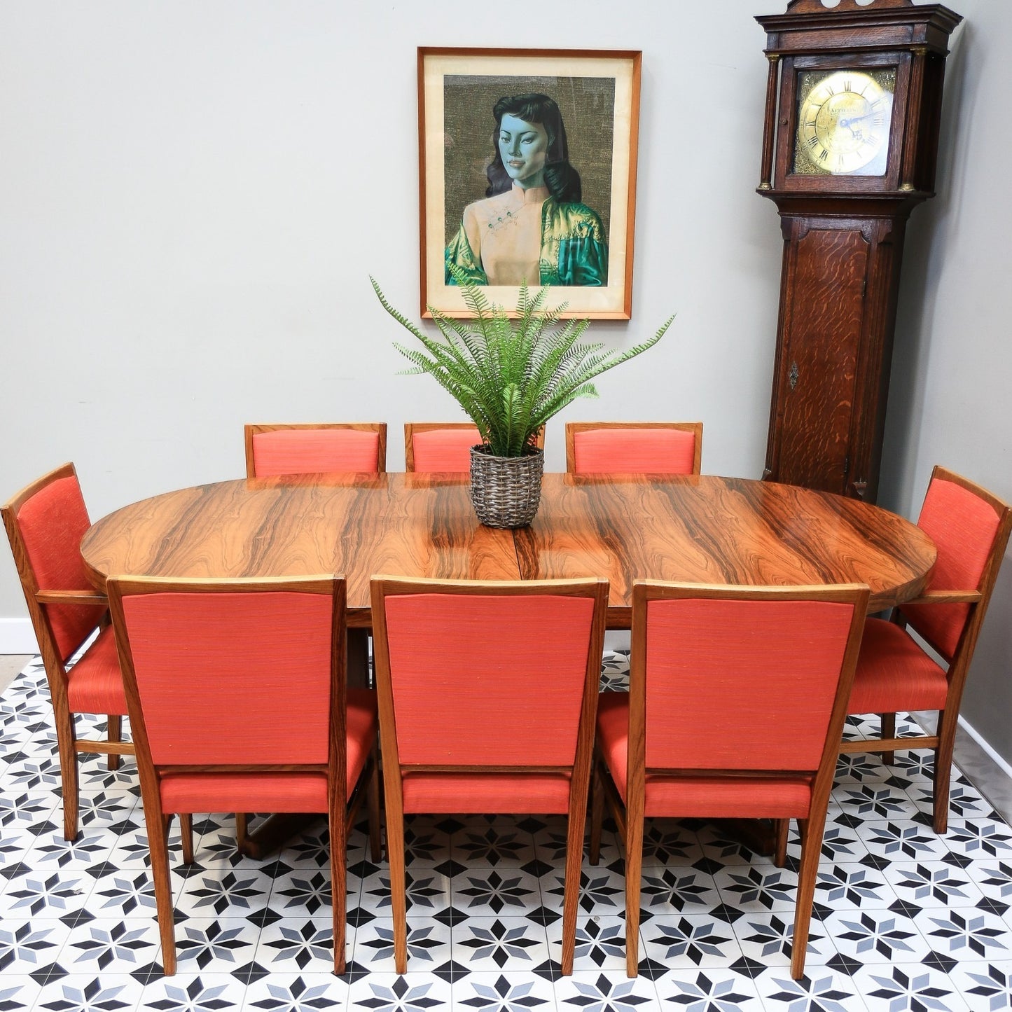 Gordon Russell Dining Table and 8 Chairs Marwood Room Rose Wood Number 1 of 200