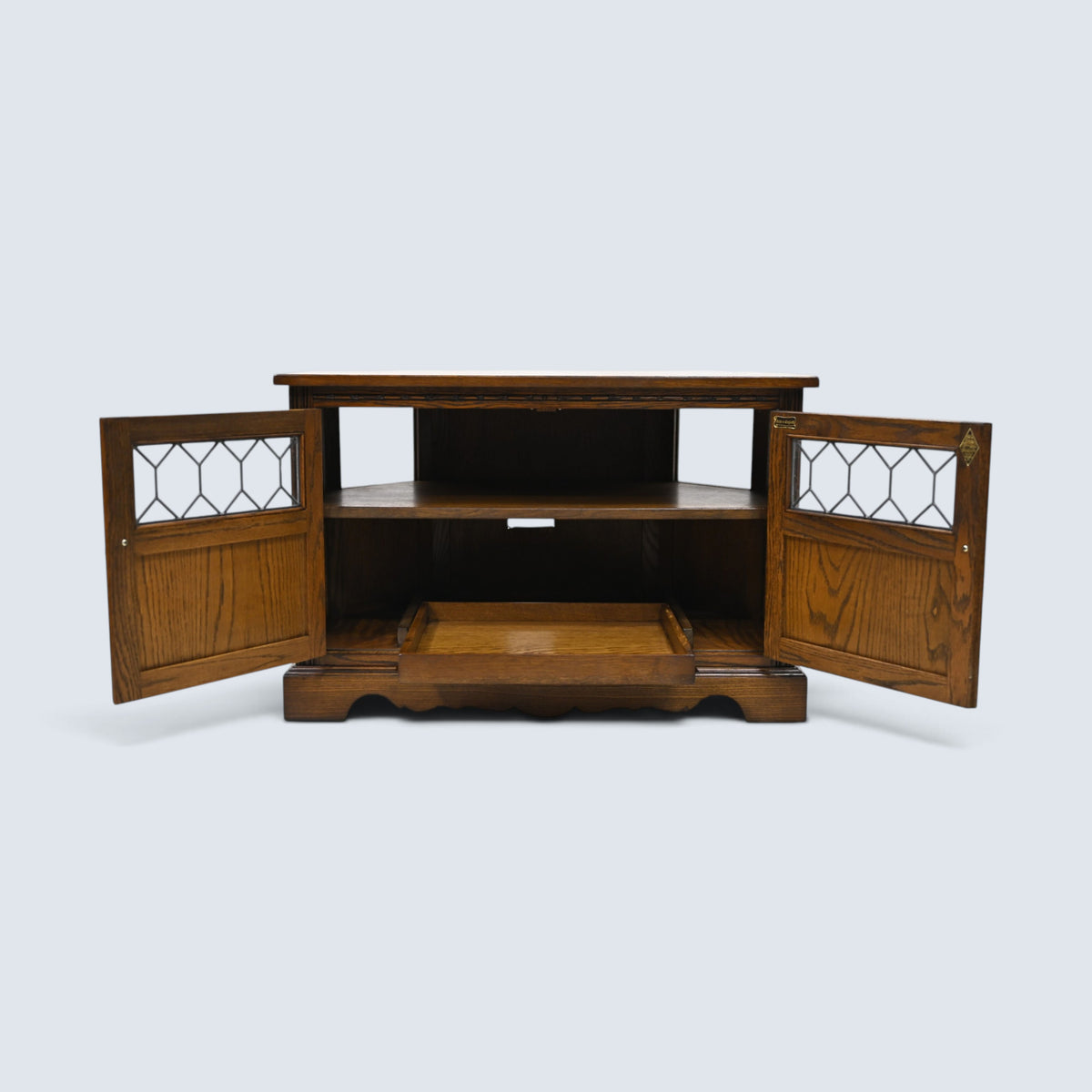 Old Charm Corner TV/Video Cabinet Light Oak Finish Model 2264 FREE UK Delivery*