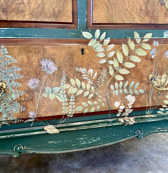 Chest of Drawers Green Botanical style