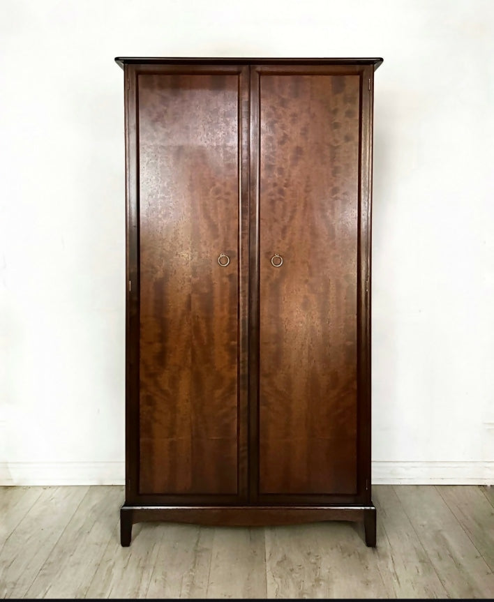 Mid-century Retro Vintage Stag Wardrobe Upcycled Armoire Pained Statement Bedroom Furniture. Commissions Available.