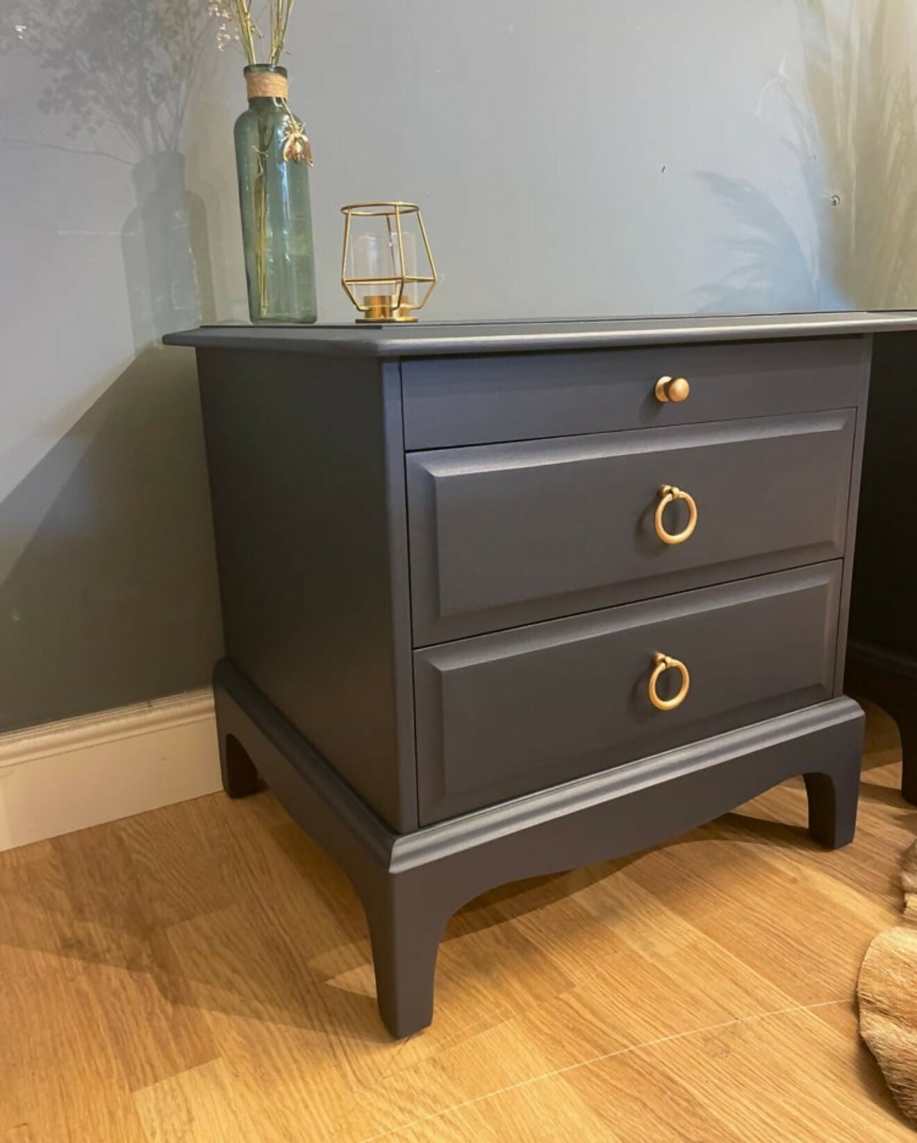 ANY COLOUR AVAILABLE stag mahogany bedside tables dark Matt blue