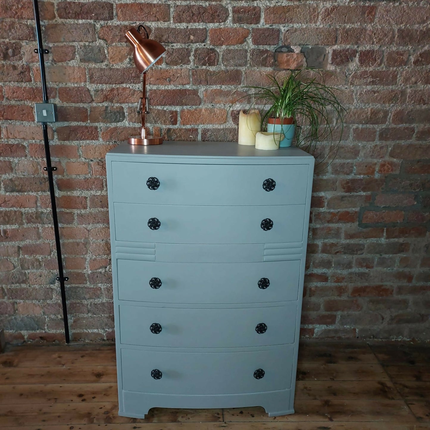 Vintage 5 drawer Tallboy