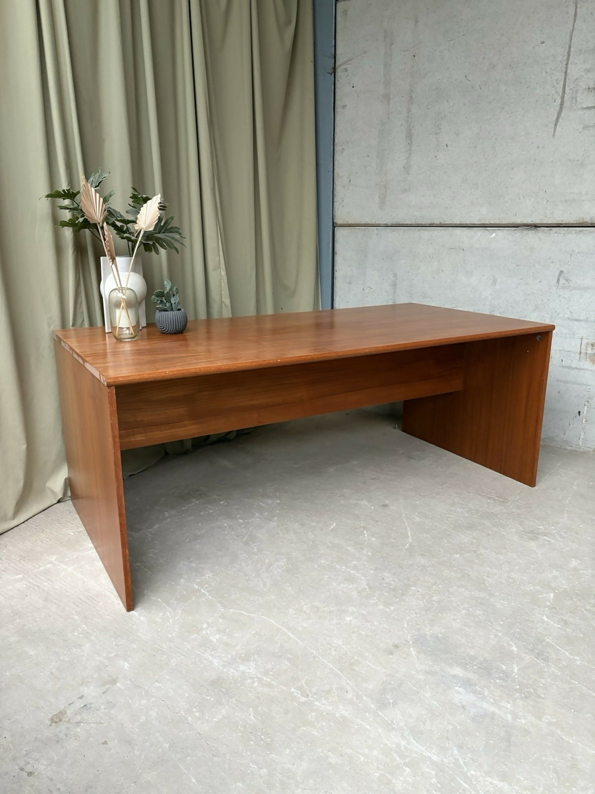 Vintage Mid Century Danish Large Teak Desk Dining Table Retro R992