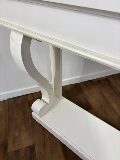 Large Modern White Console Table
