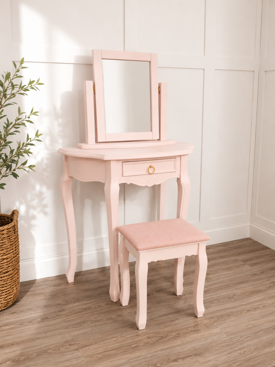 Melody Maison Sophia Dressing Table with Stool and Mirror