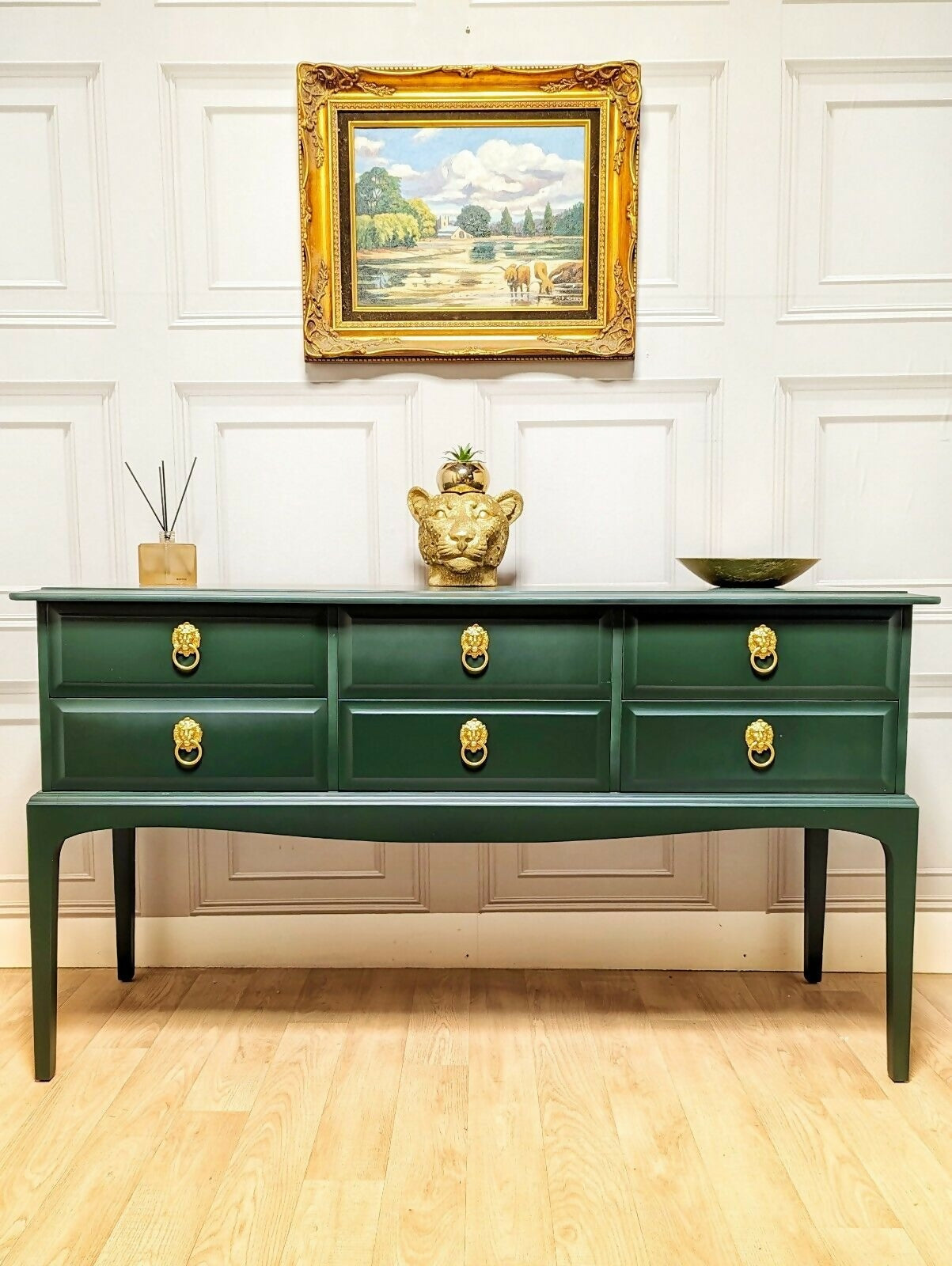 Stag Minstrel 6 Drawer Console Table , Dressing Table Sideboard Chest Of Drawers