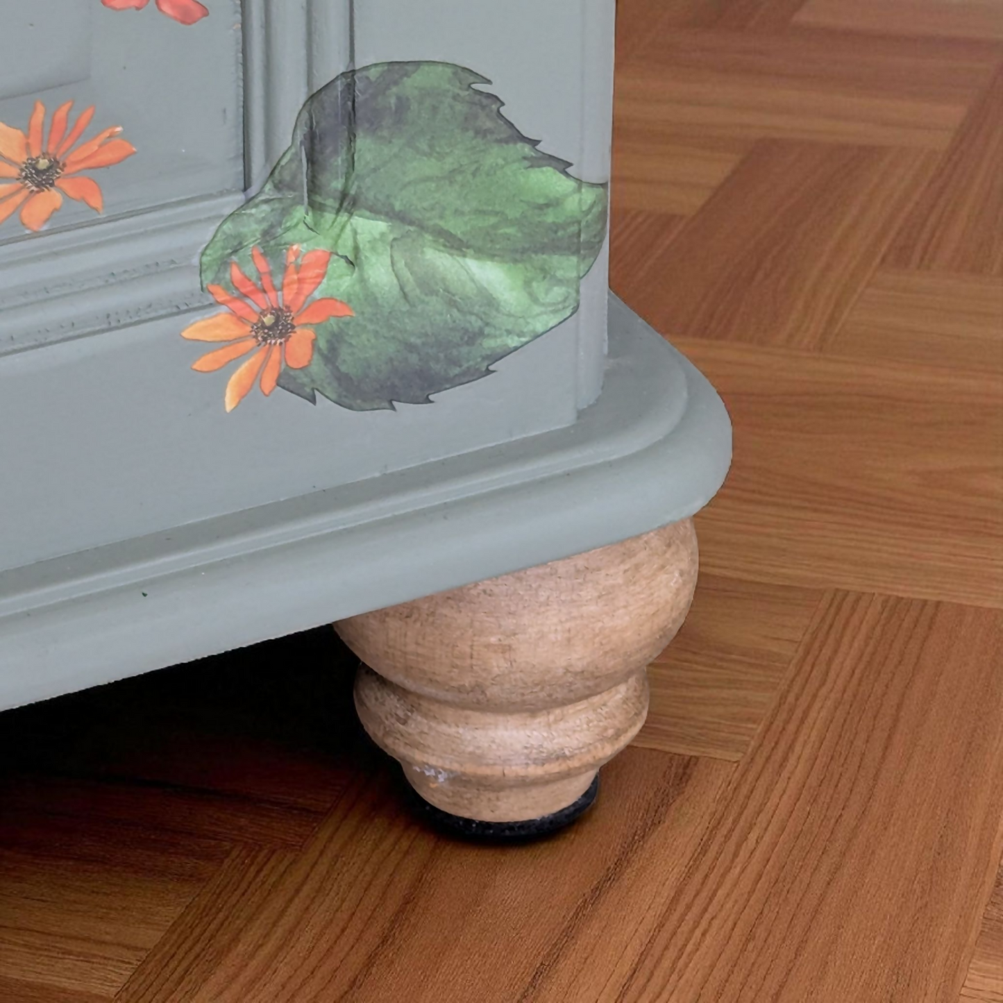 Vintage upcycled green blanket box rustic storage coffee table