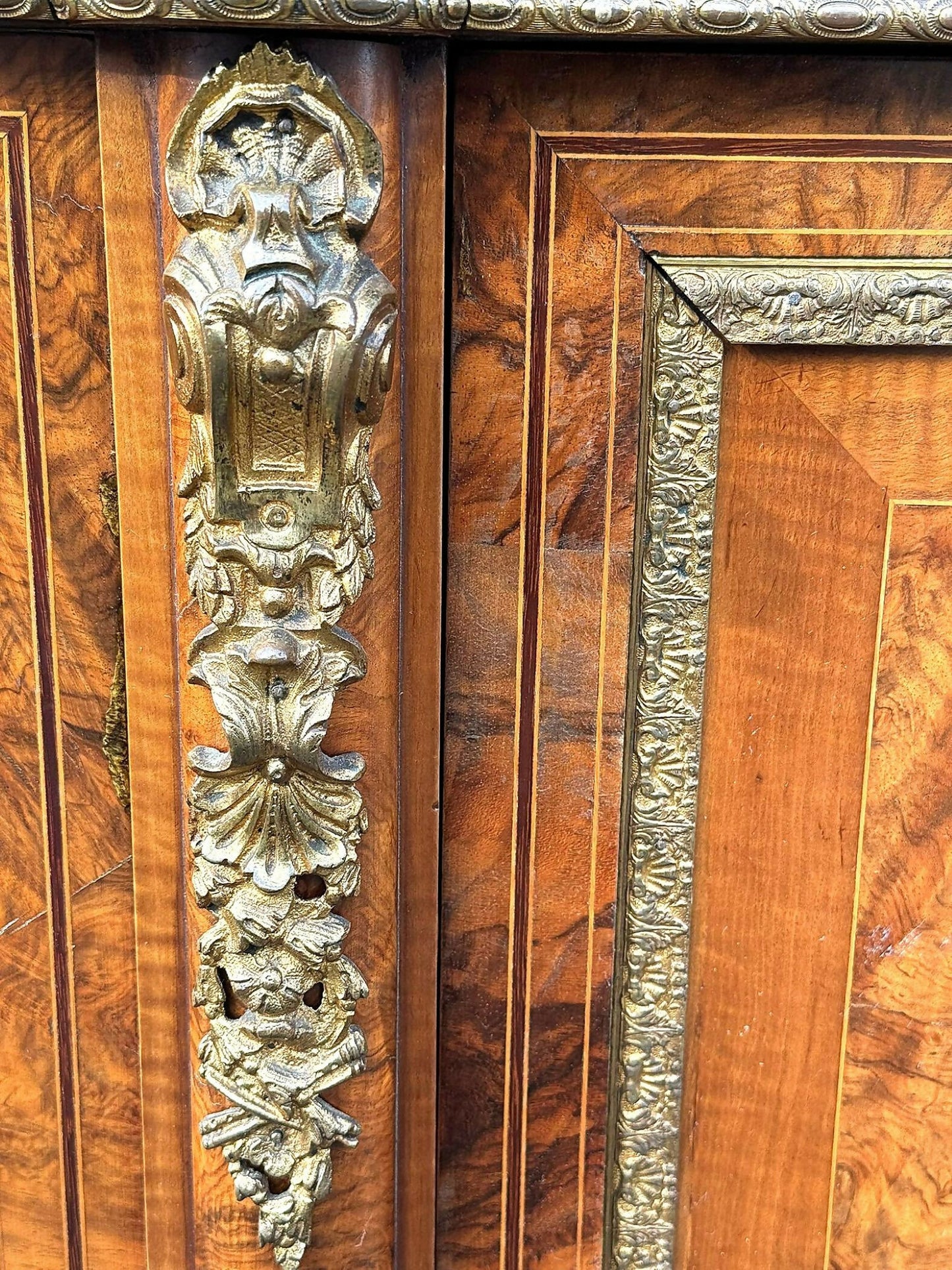 Victorian Inlaid Walnut Credenza