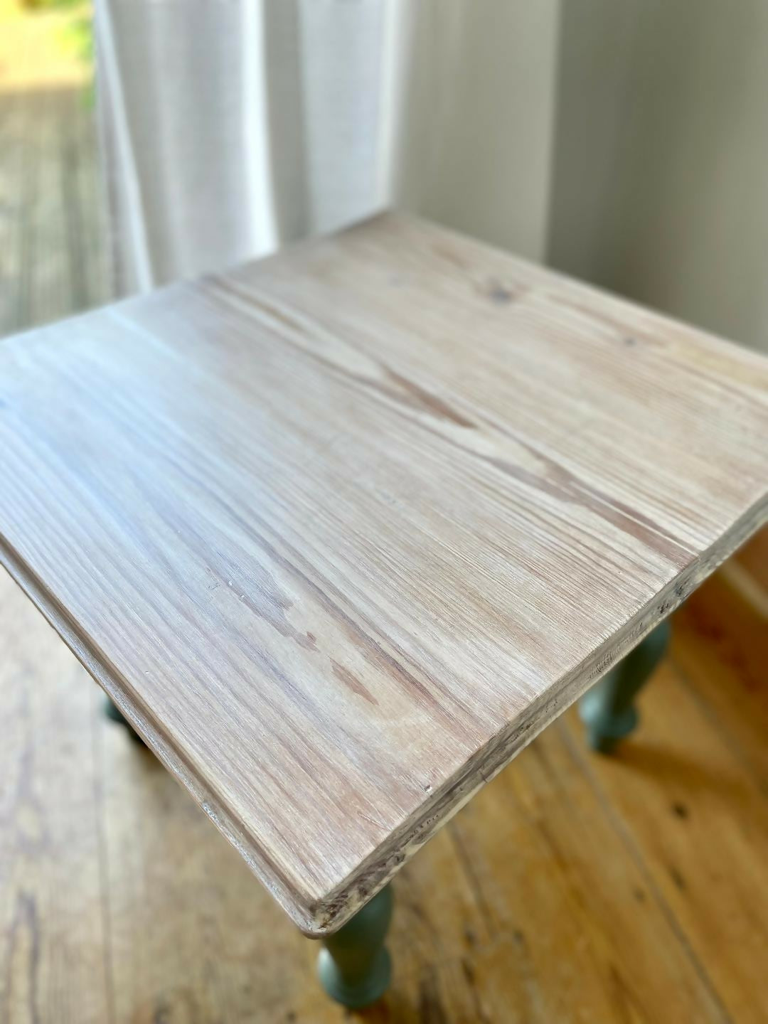 Hand Painted Sage Green Side Table