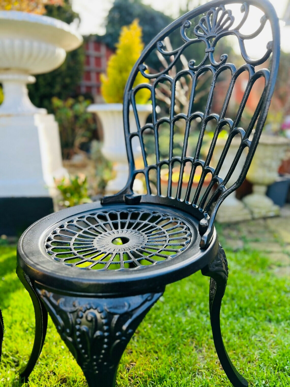 Garden Furniture Patio Set in Black 3 Seater