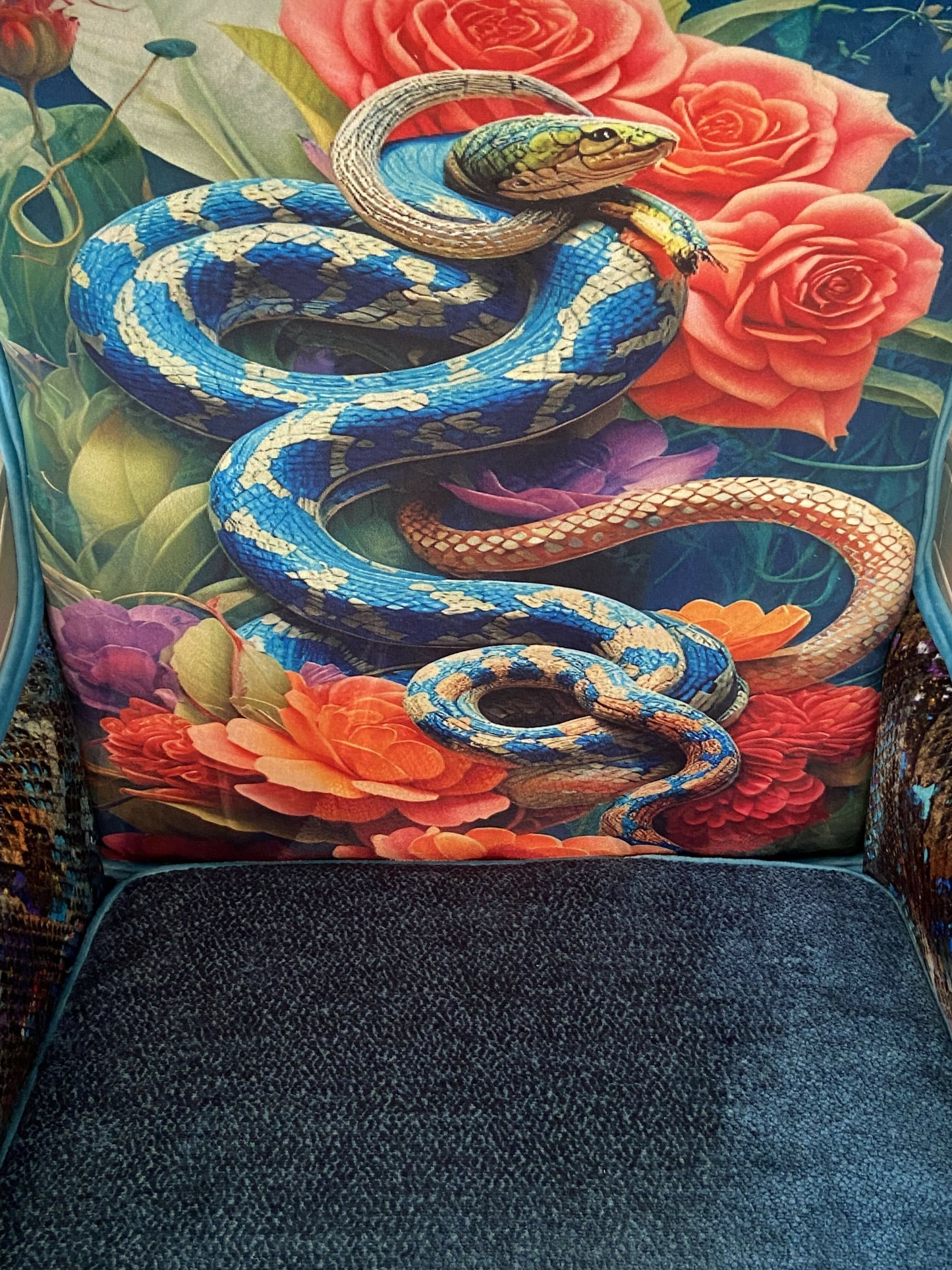 Pair Art Deco Style Armchairs