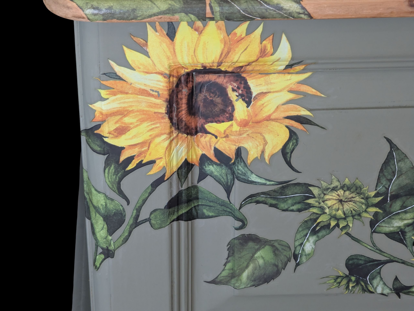 Vintage upcycled green blanket box rustic storage coffee table