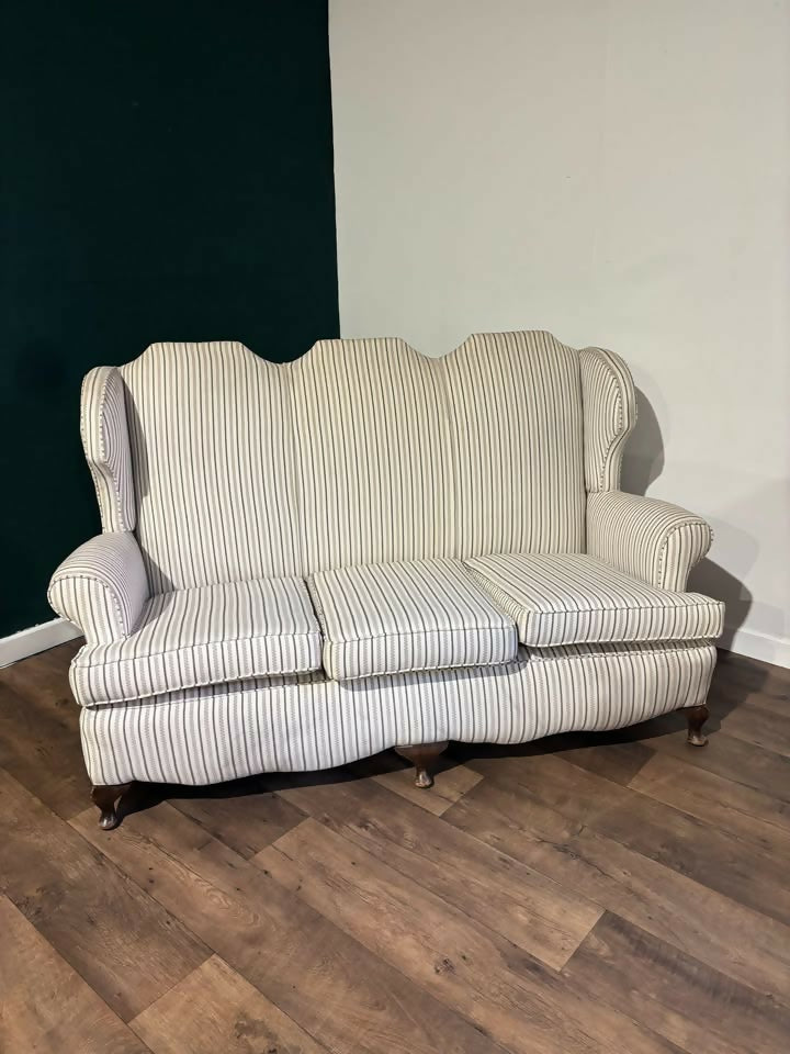 Queen Anne Style Triple Camel Back Sofa88