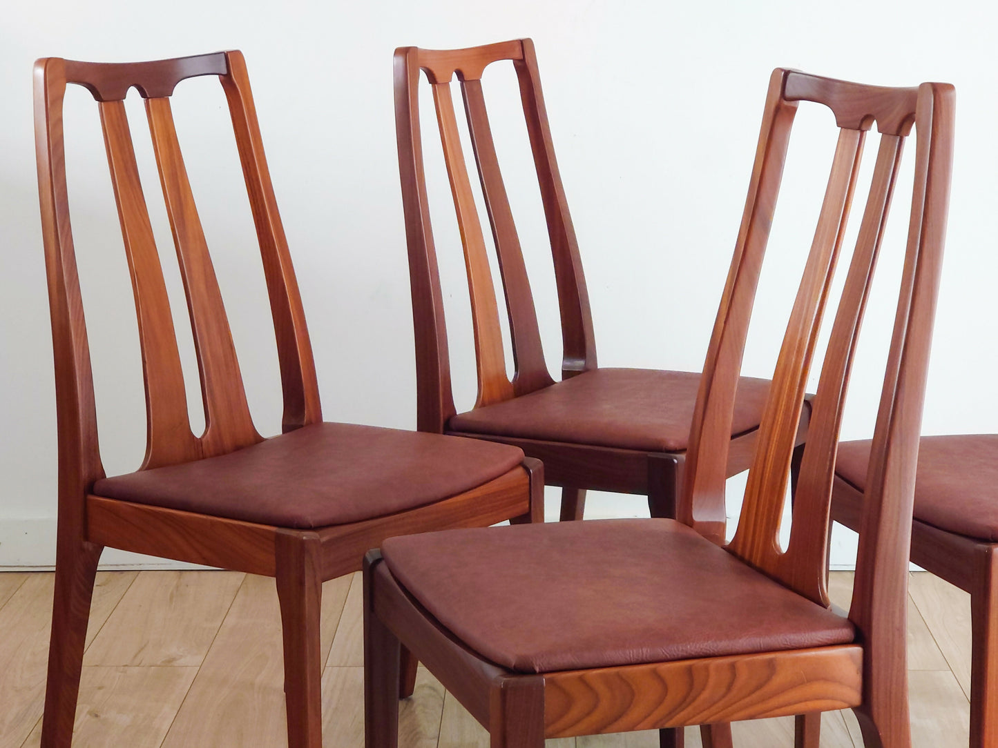 Mid century retro Nathan dining chairs set of 6