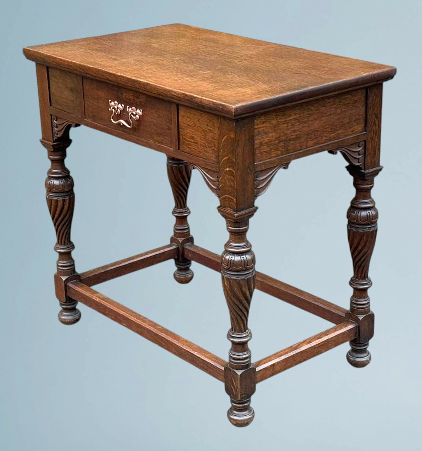 Edwardian Oak Side Table / Hall Table