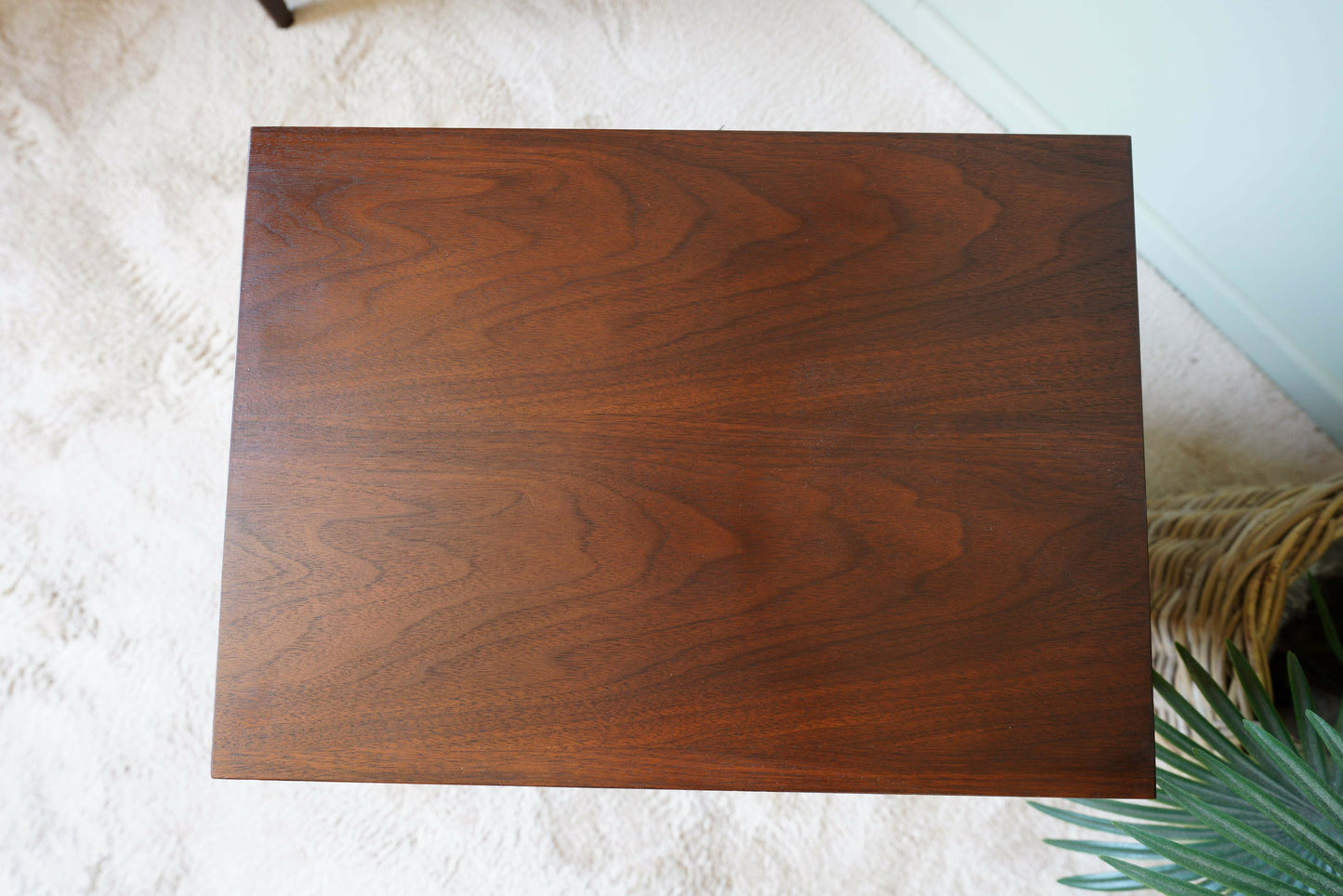 Peppler Furniture Co. 'The Hanover Line' Retro Bedside Nightstand In Figured Walnut – Canada, C. 1960s