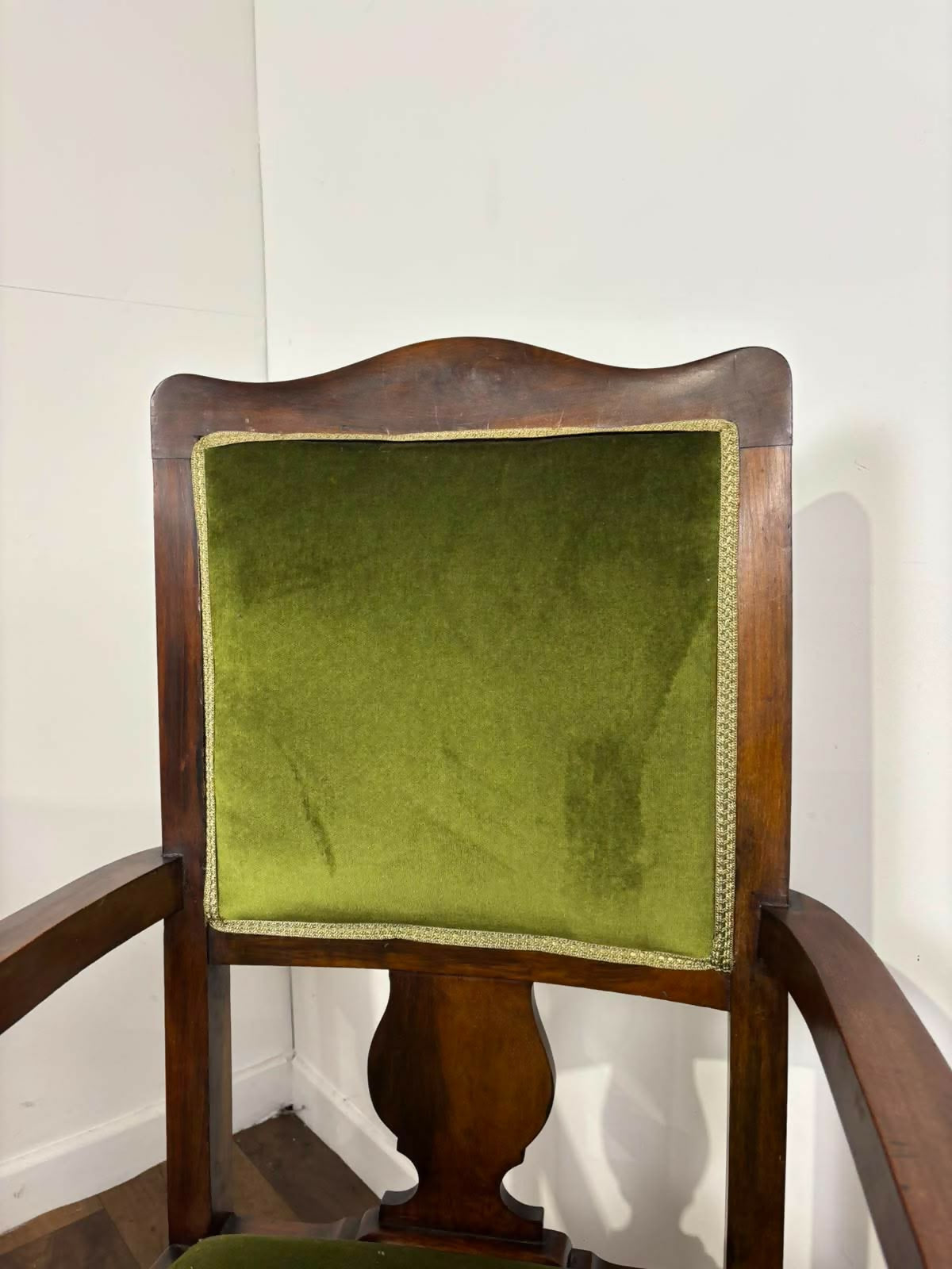 Pair of Edwardian Mahogany Upholstered Armchairs