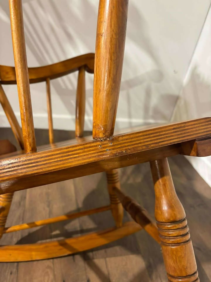 Contemporary Spindle Back Beech Rocking Chair