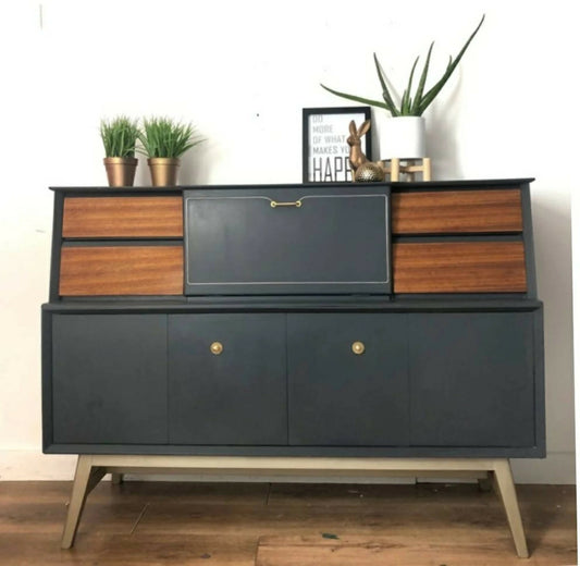 Beautility cocktail cabinet in dark grey