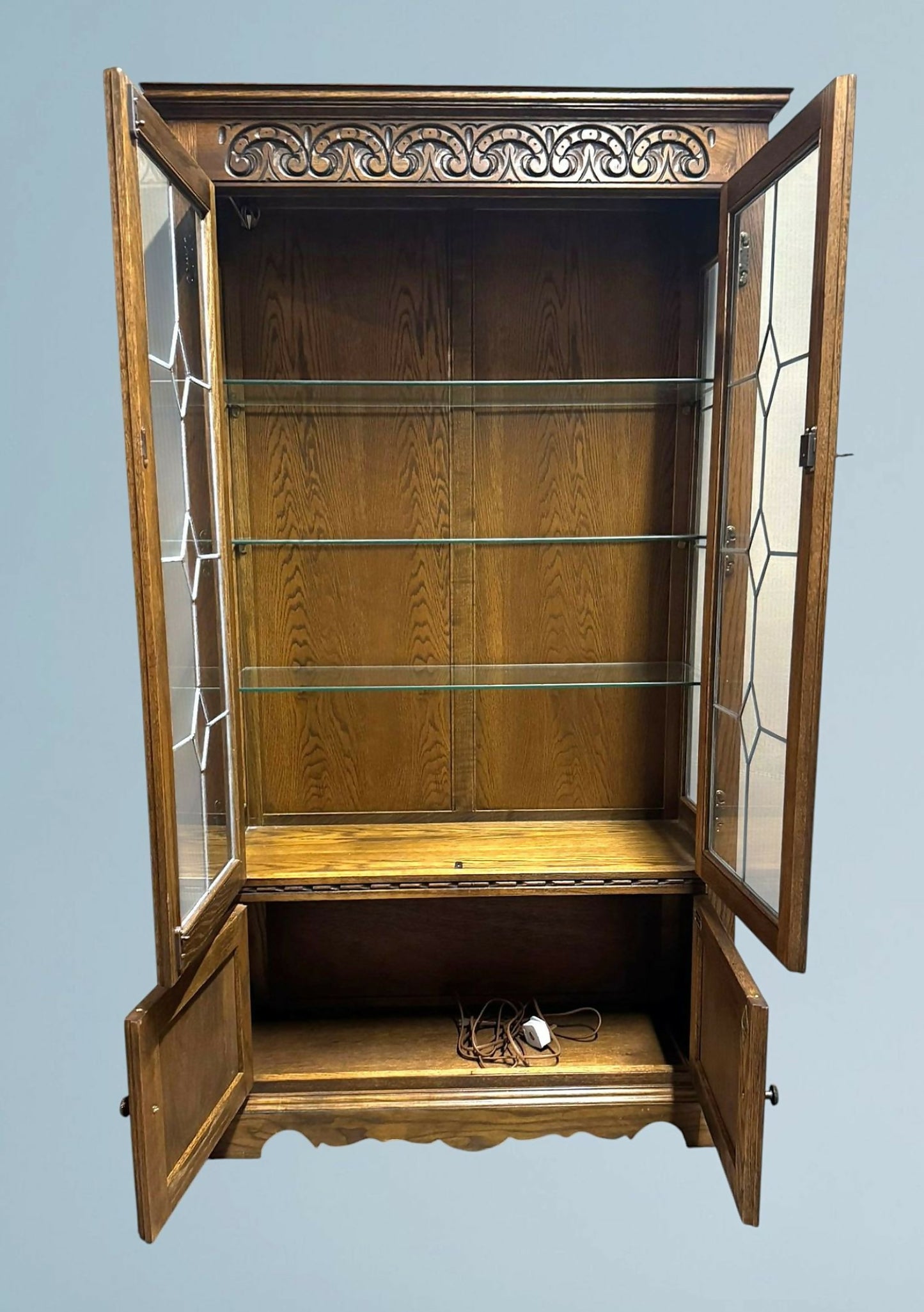 Wood Bros Old Charm Display Cabinet Light Oak