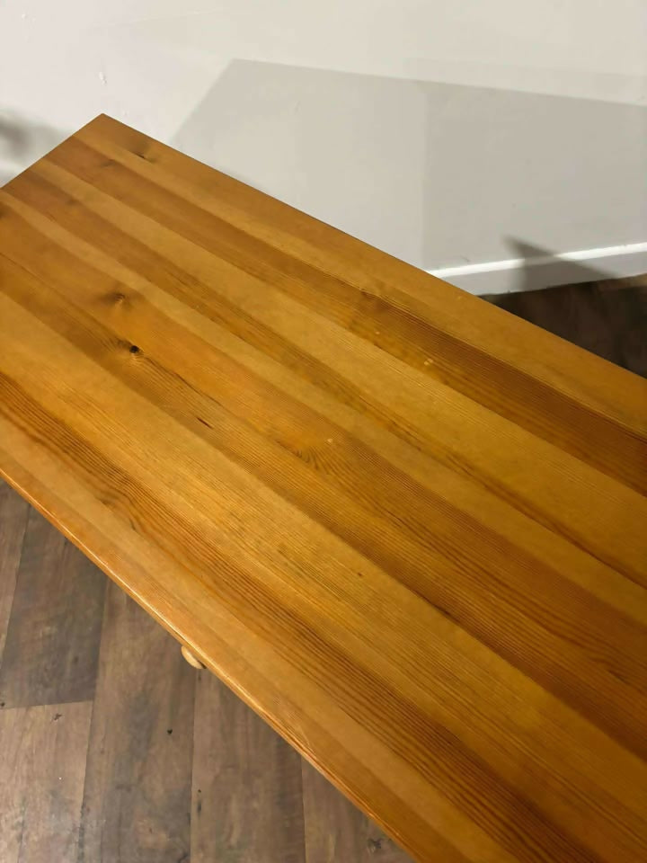 Contemporary Stripped Pine Three Door Cabinet