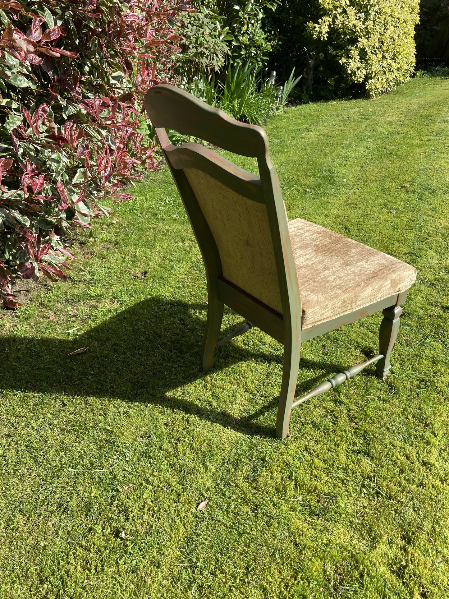 Vintage Chair with verdigris effect frame