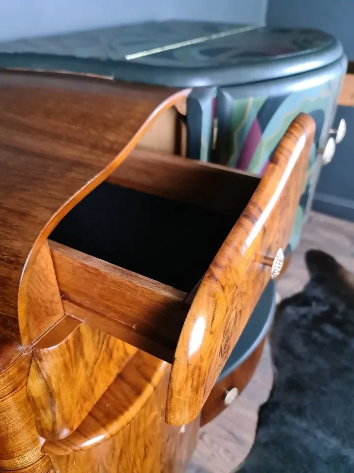 VINTAGE ART DECO DRINKS COCKTAIL CABINET - Fully Restored