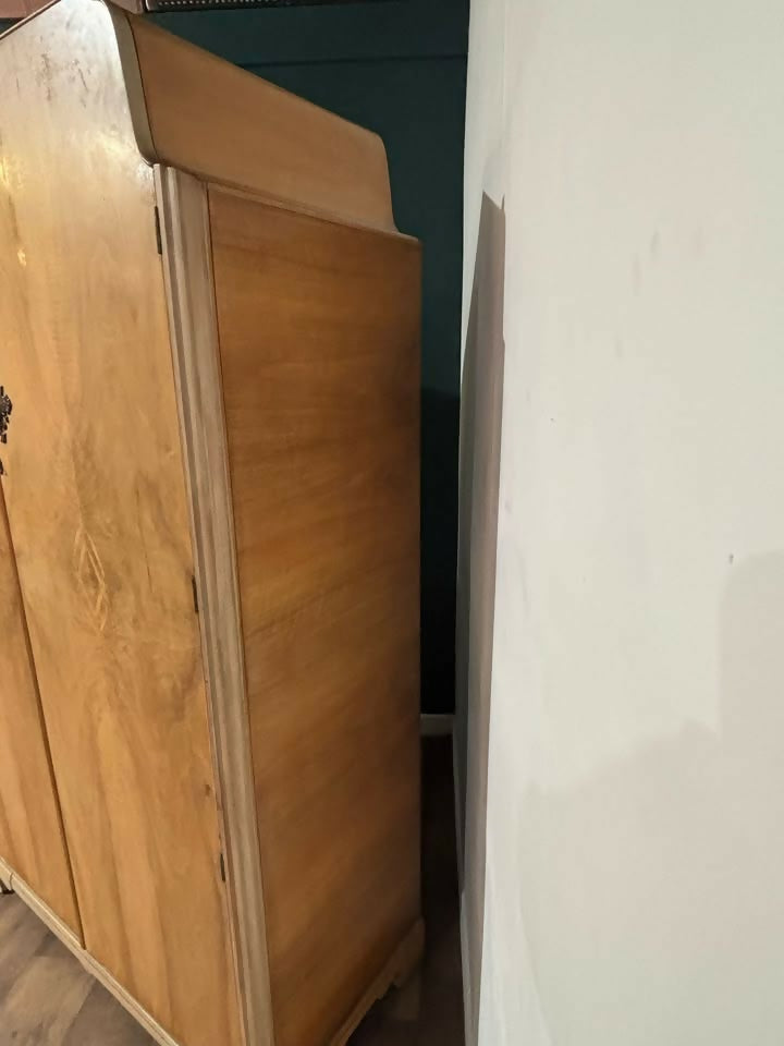Art Deco Ladies Walnut Double Wardrobe00