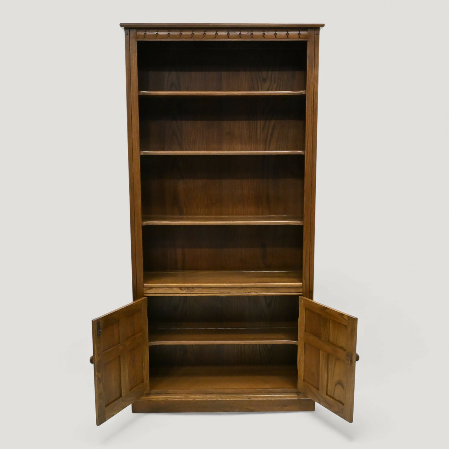 Ercol Wide Tall Bookcase Mural Range 3 Shelves Golden Dawn FREE UK Delivery*. SBR10983/3009E