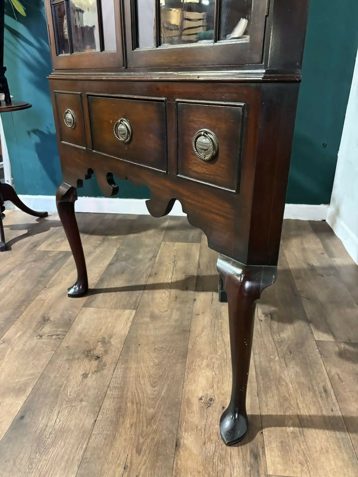 Antique Mahogany Corner Display Cabinet6