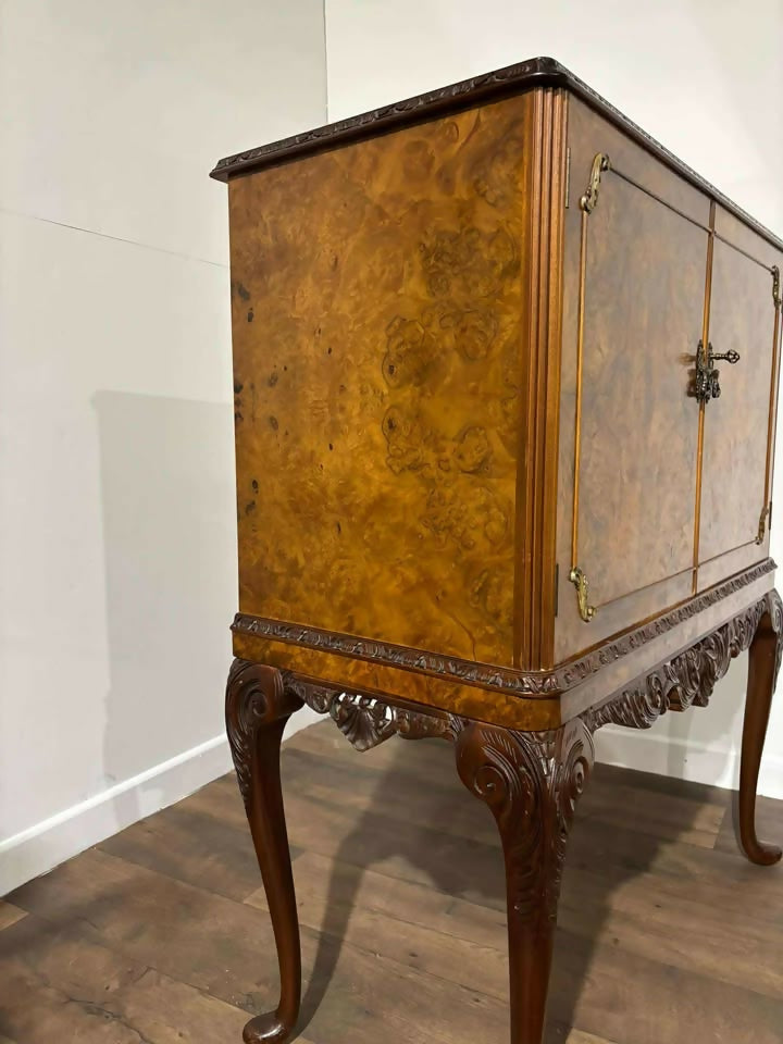 Vintage Walnut Veneered Cocktail Cabinet