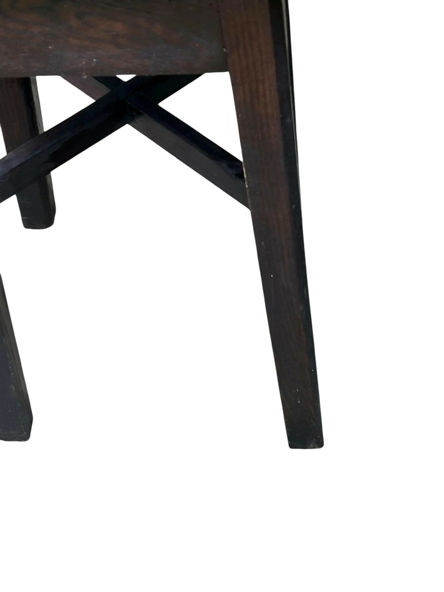 Antique solid Oak rustic stool / side table