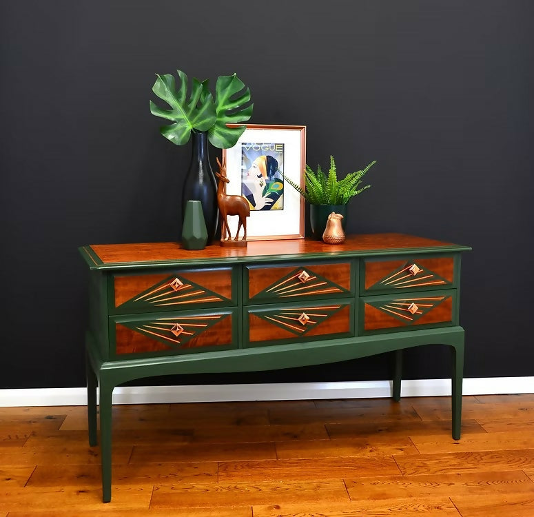 Green Art Deco Sideboard