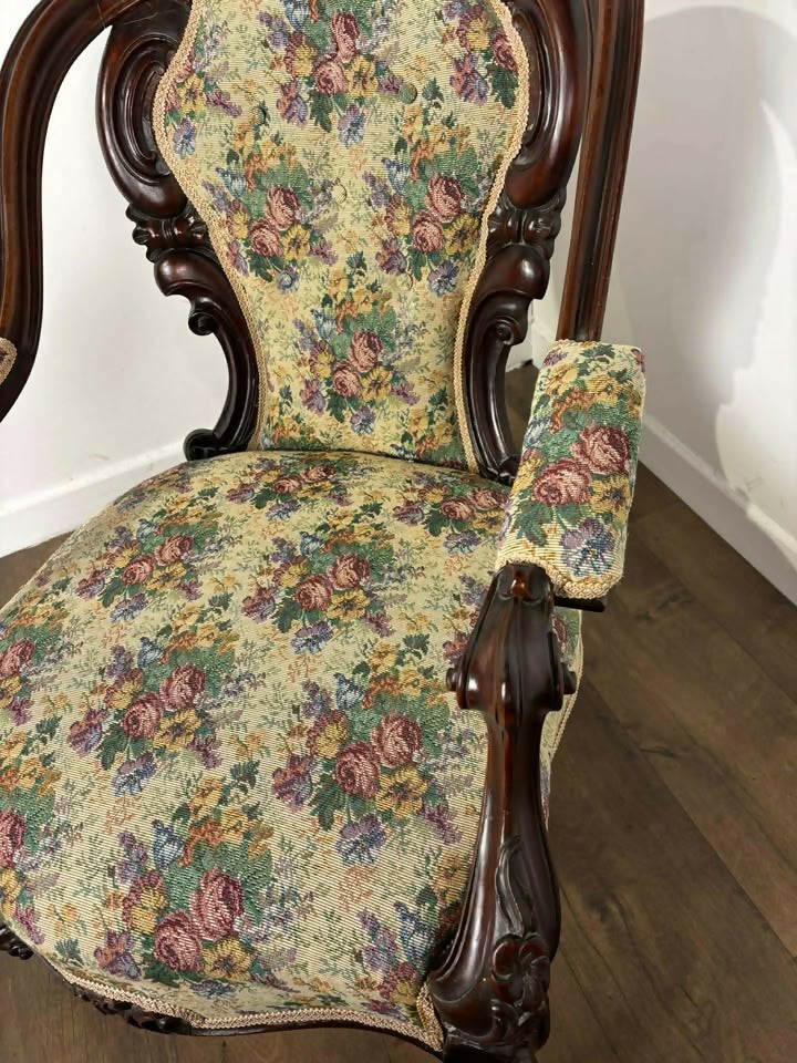 Victorian Mahogany Nursing Chair
