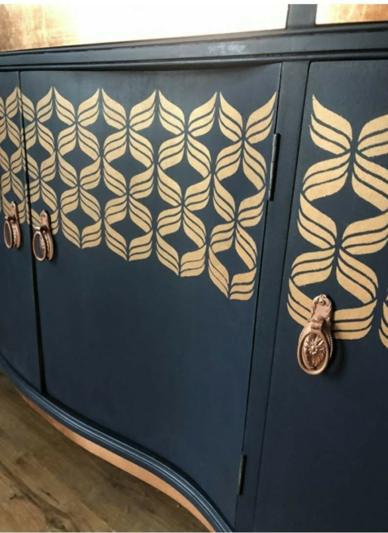 Navy and copper strongbow sideboard