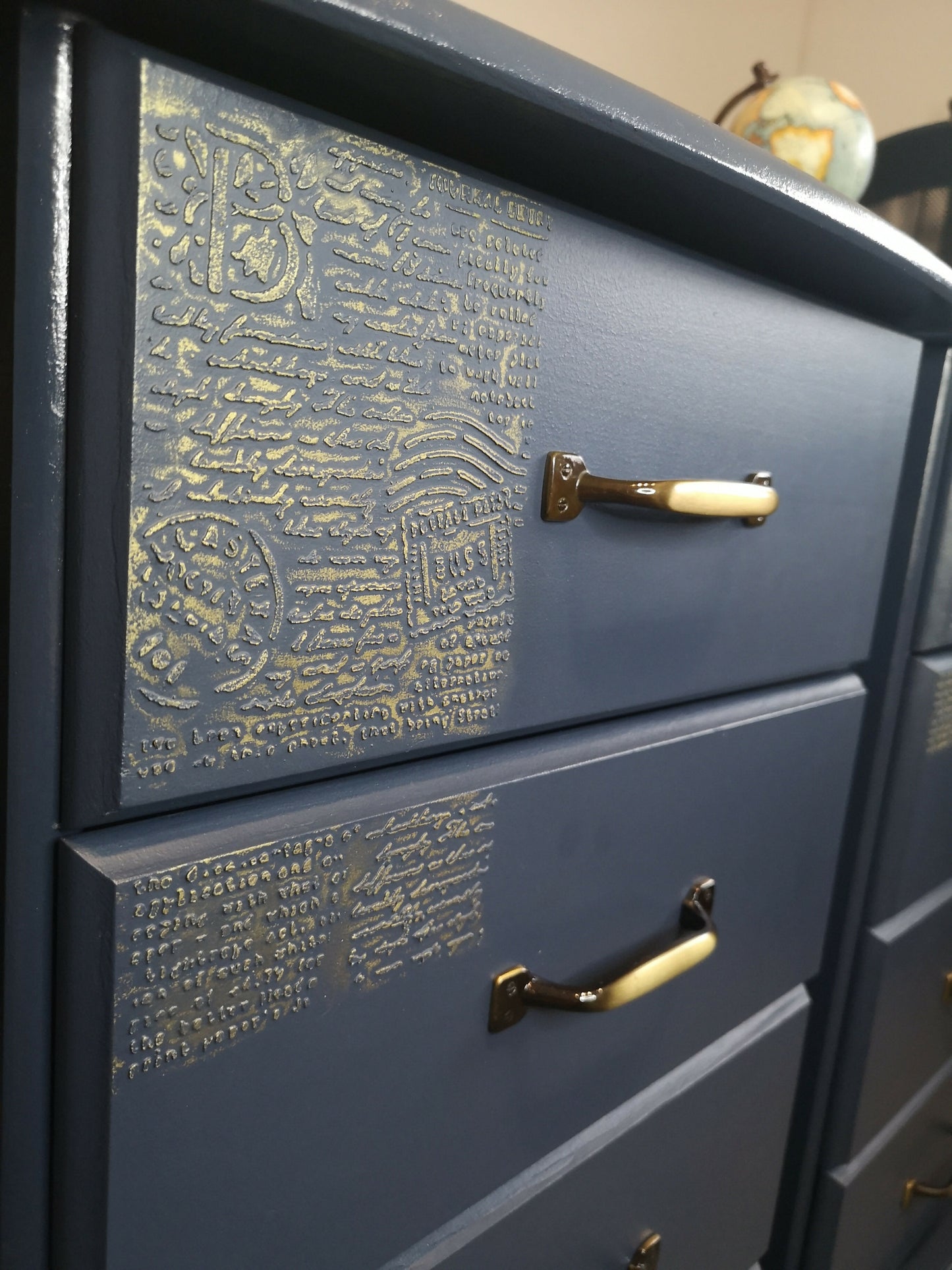 Navy blue bedside tables cabinets