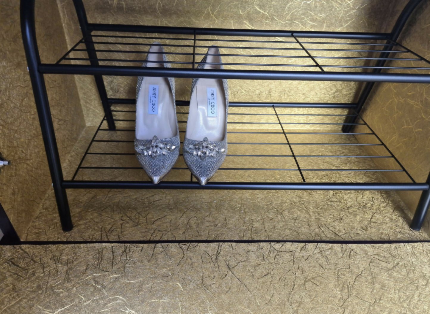 Vintage Hand Painted Shoe Cupboard - Upcycled Entryway Storage - Statement Hallway Piece