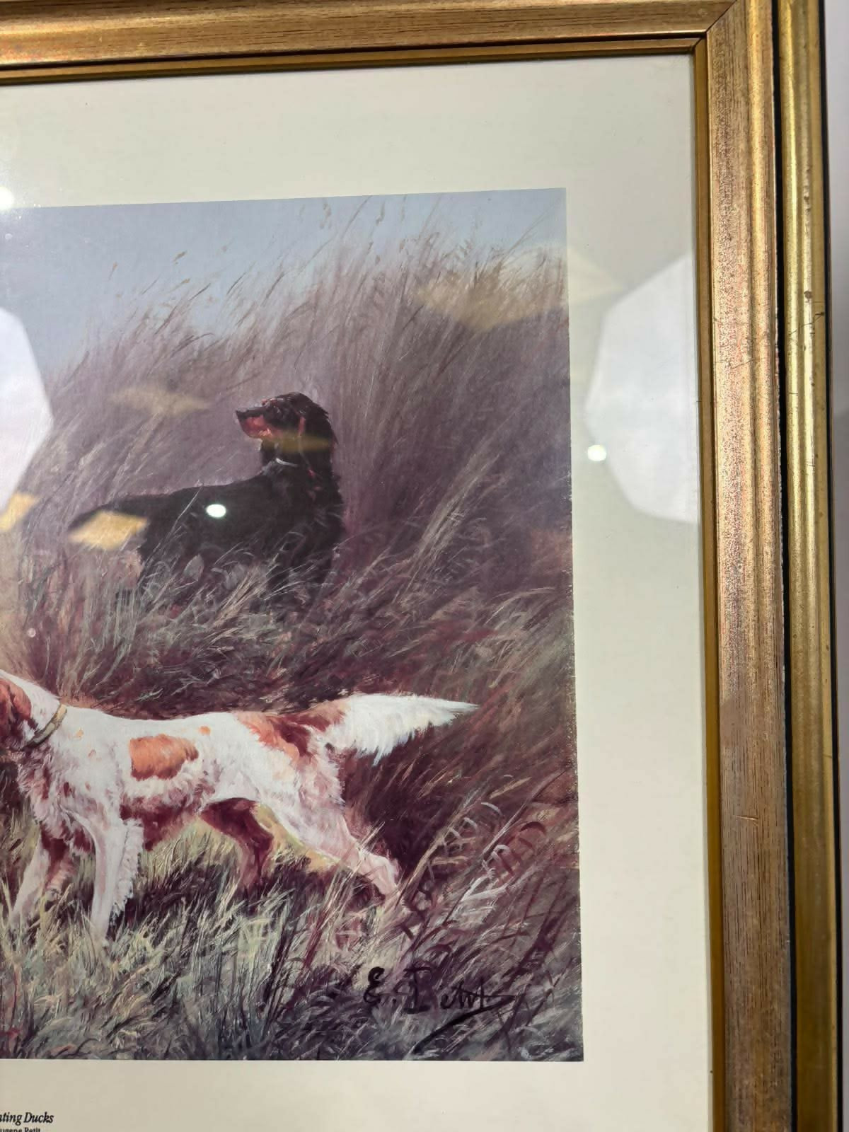 Framed “Hunting Ducks” After Eugène Petit – Country Sporting Print