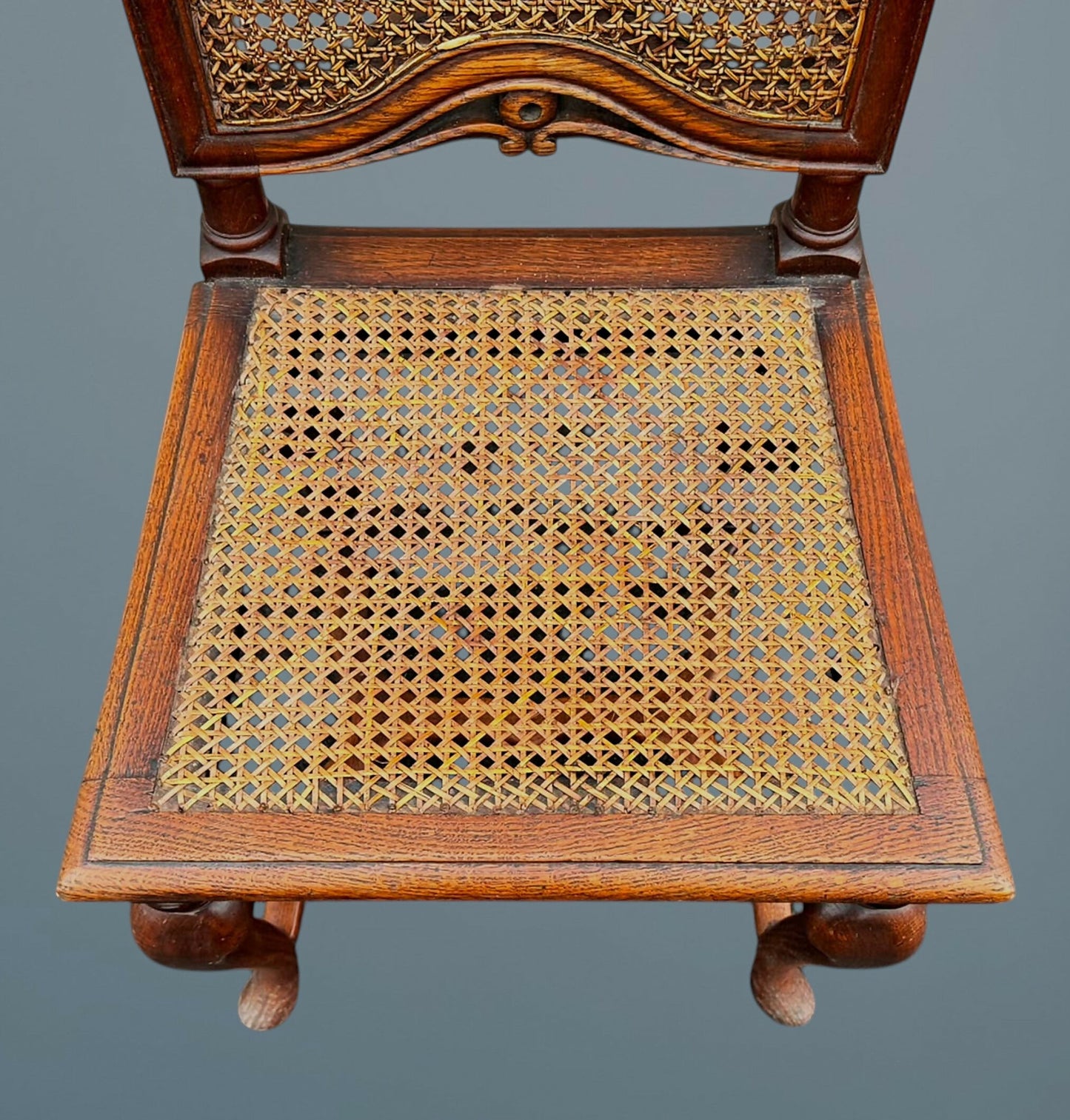 Set Of Four Oak High Back Chairs