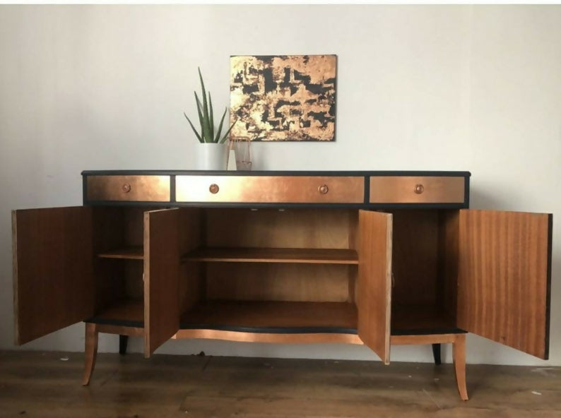 Navy and copper strongbow sideboard