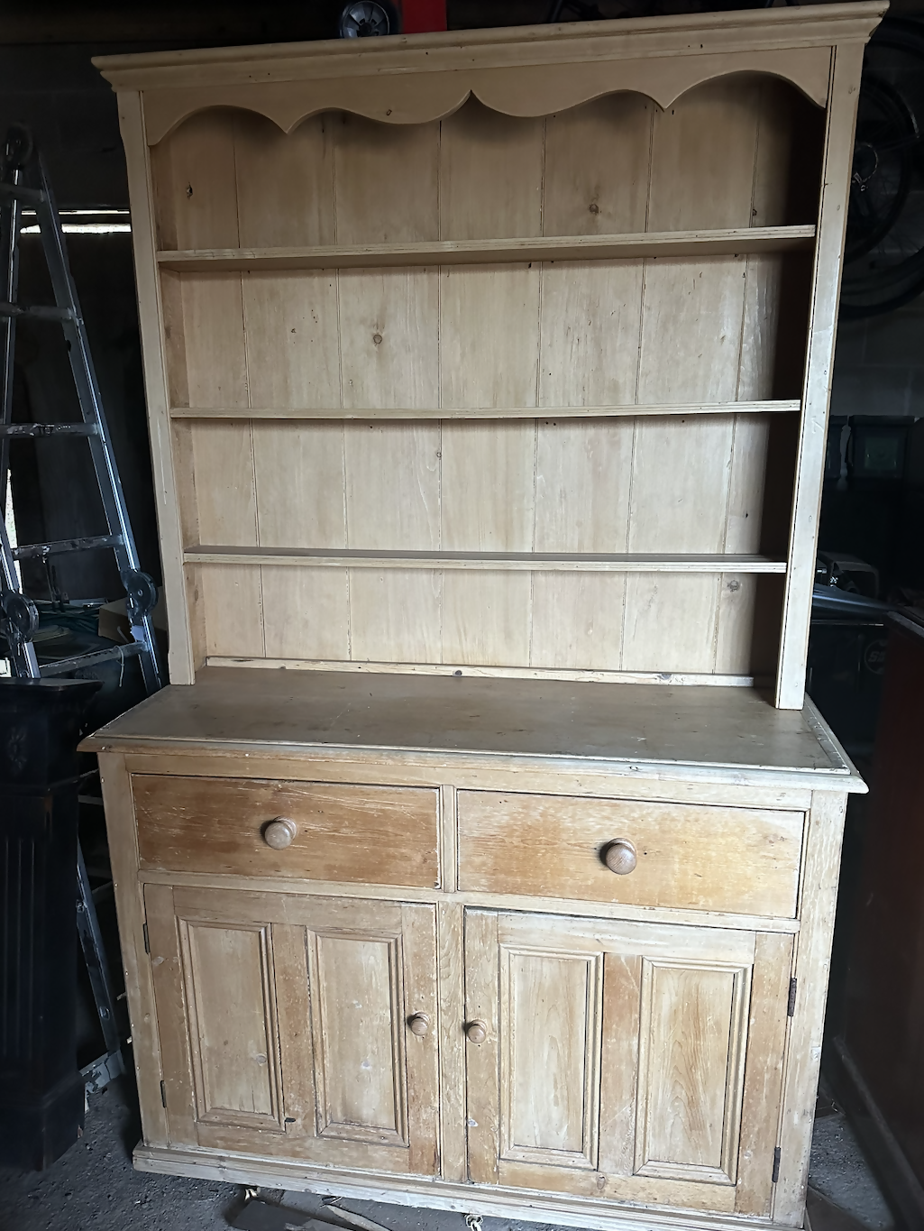 Large Vintage Dresser Linen Cabinet