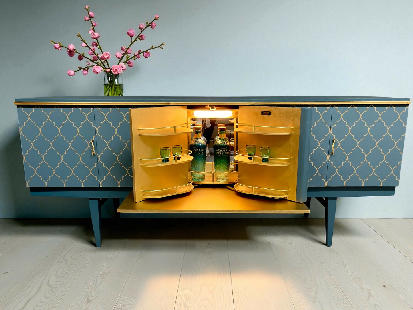 Drinks Cabinet by Beautility Mid Century 1960 Retro Vintage Cocktails display