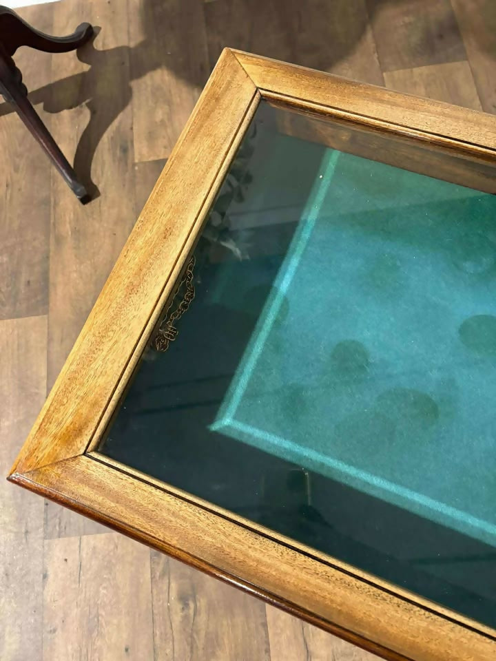 Vintage Glazed Bijouterie Display Table on Cabriole Supports