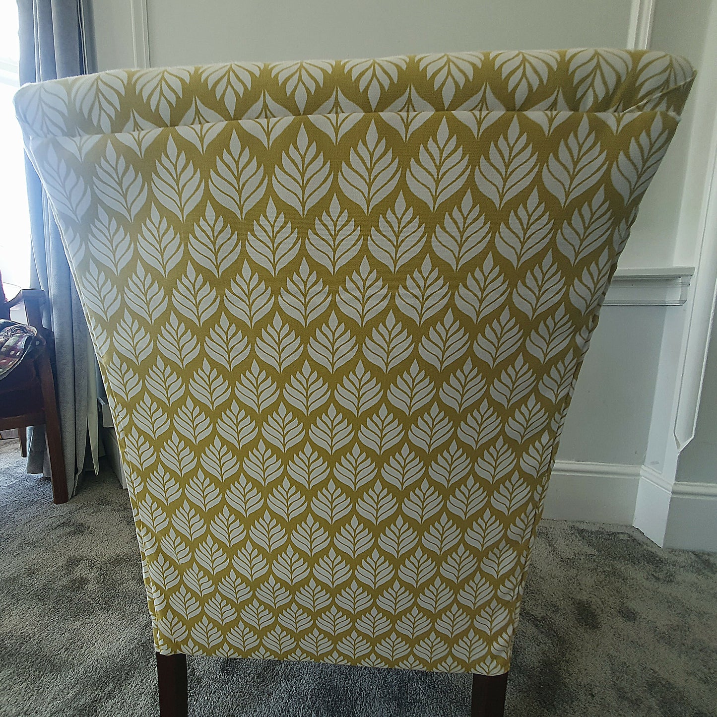 Slipper Chair Mid Century 1950s. Reupholstered In 100% Cotton Canvas. Ex Condition