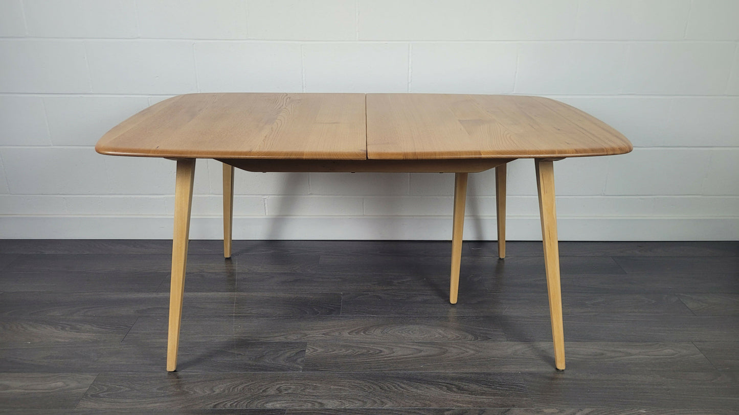 Vintage Ercol Grand Windsor Extending Dining Table – Solid Elm & Beech – 1970s