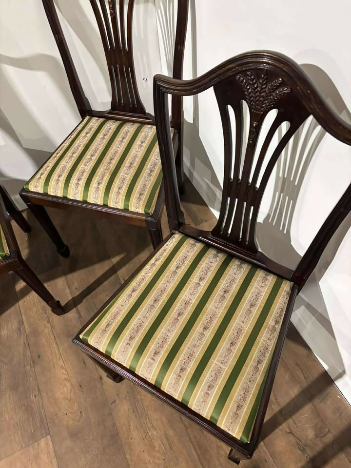 Set of Six Reproduction Mahogany Dining Chairs